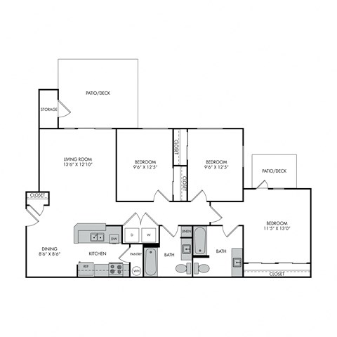 a floor plan of a house with different floor plans